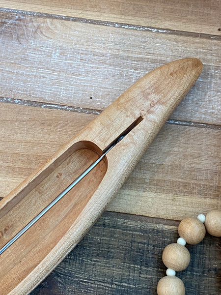 Hard Curly Maple Swedish-style Boat Shuttle