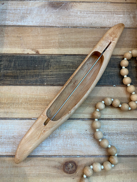 Hard Curly Maple Swedish-style Boat Shuttle