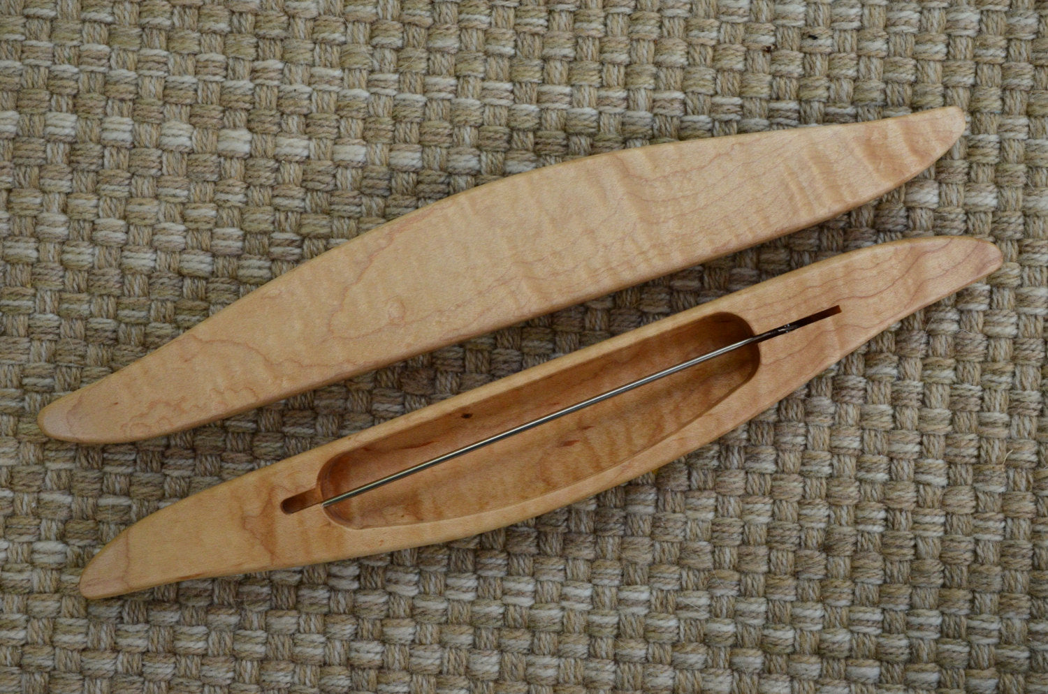 Hard Curly Maple Swedish-style Boat Shuttle